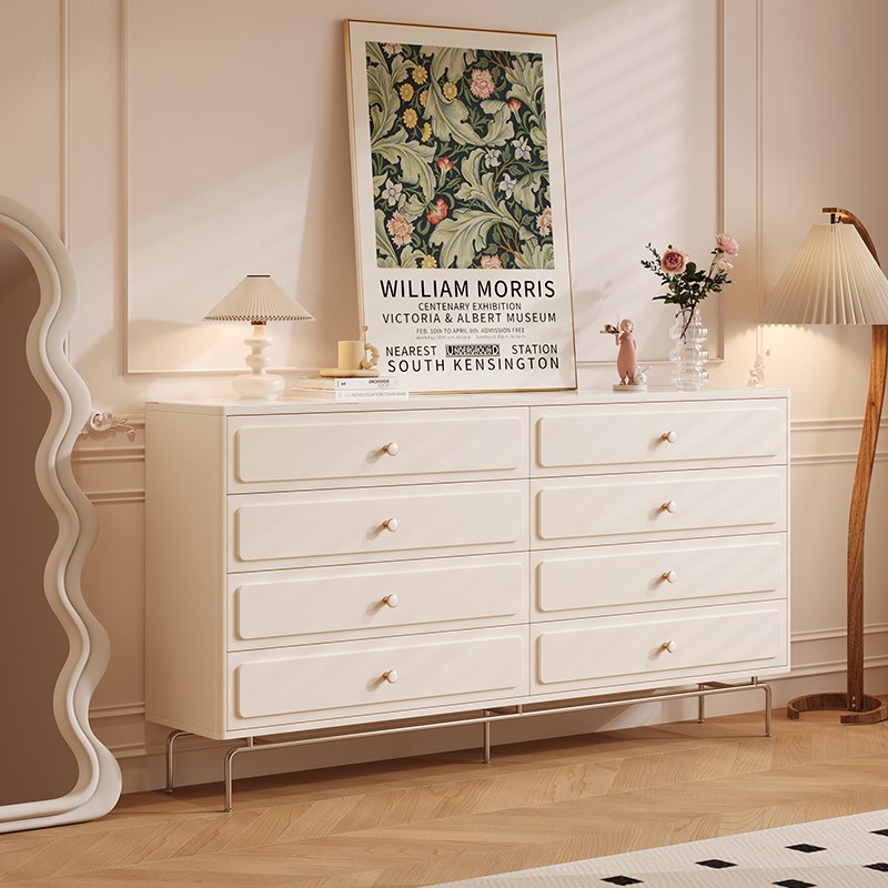 边柜八斗柜收纳储物柜法式复古客厅靠墙抽屉O柜卧室摆放柜装饰柜