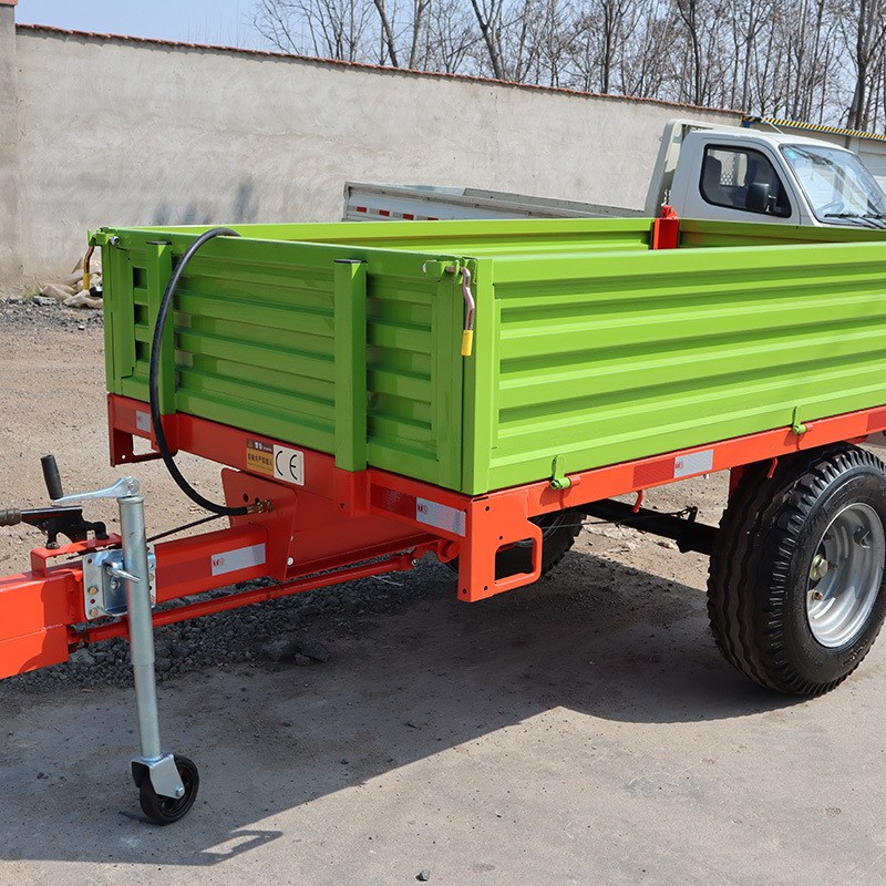 2吨农用自卸后翻四轮拖车 拖拉B机车斗挂车 载重货物运输牵引拖车