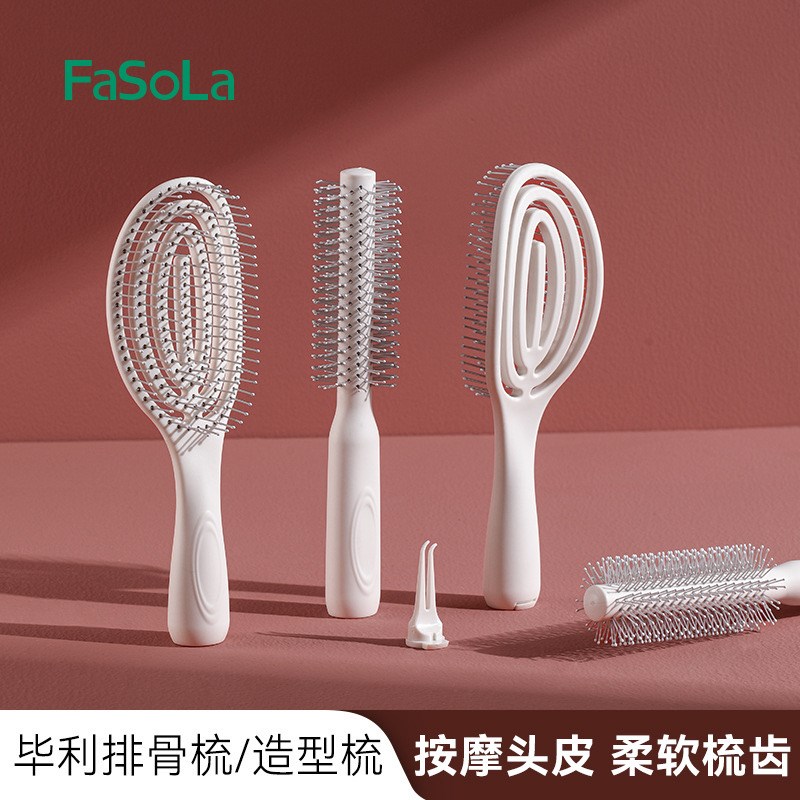 排骨梳高颅顶蓬松梳按摩头皮梳子女家用长发卷发.神器造型梳