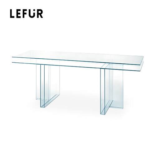 GLAS餐桌家用意式极简玻璃餐桌现代简约设计师长方形饭桌洽谈桌子