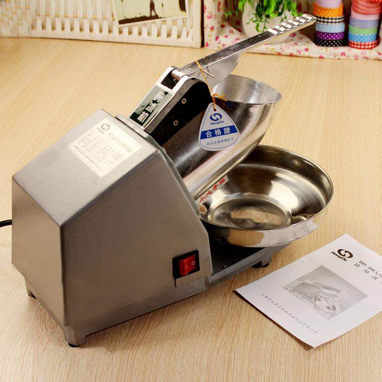 宏达双刀碎冰机商用刨冰机家用小型电动打冰机压冰机奶茶店冰沙机
