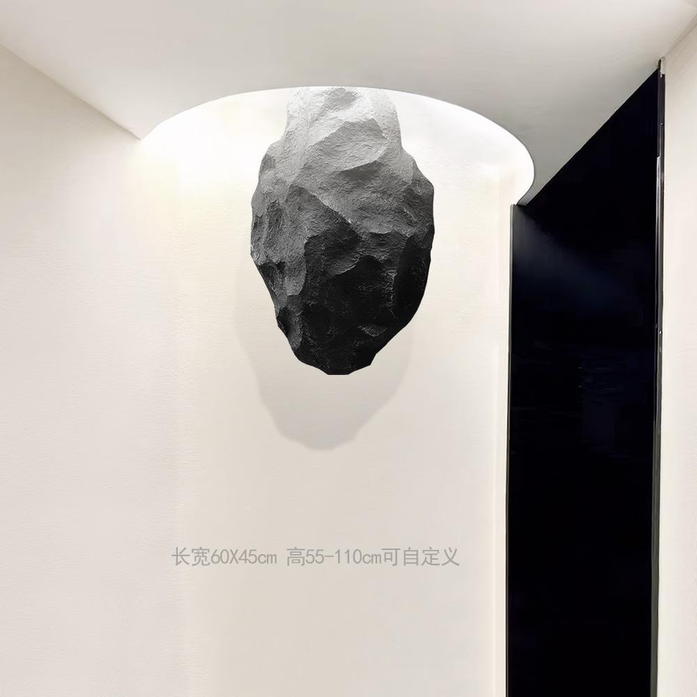 彷真吊挂石头室内悬吊式天花板悬挂悬浮石空间装扮商场展厅假石头