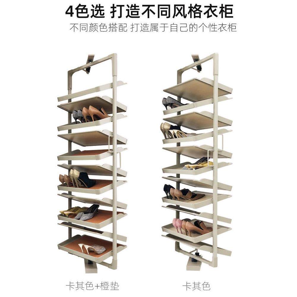 柜内旋转鞋架360度伸缩推拉鞋子收纳鞋柜五金配件定制订做