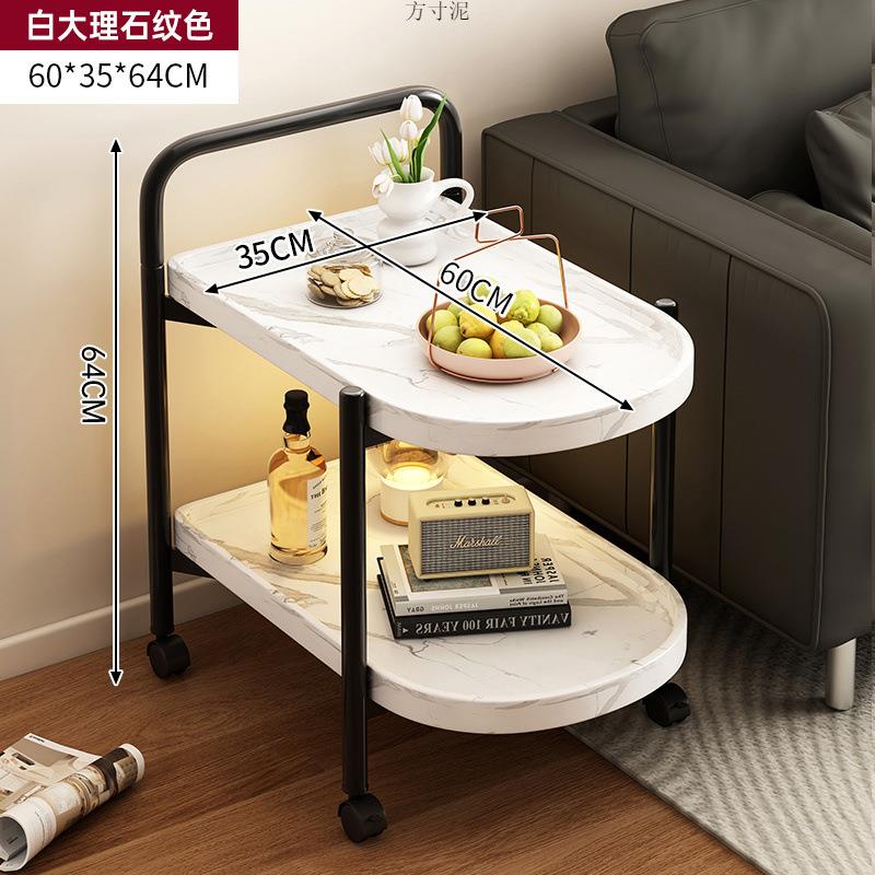 移动小茶几小推车客厅沙发迷你小桌子带轮置物架阳台移动边几桌子