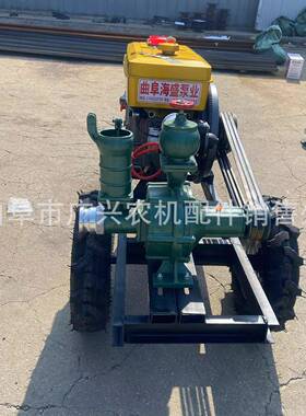 抗旱用3寸柴油水泵扬程高电启动喷灌泵18马力带喷枪增压用离心泵