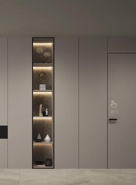 莫干山千年舟实木多层板零度无漆门室内平开隐形门衣橱柜木饰面N1