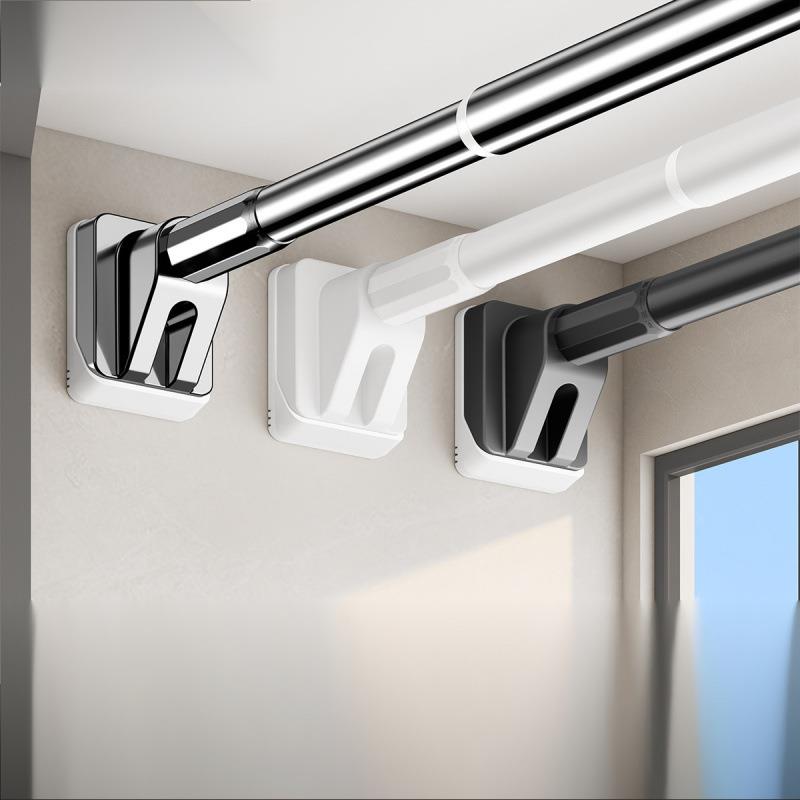 免打孔伸缩晾衣杆窗帘杆衣柜支撑架卫生间挂凉衣不锈钢收缩晒杆