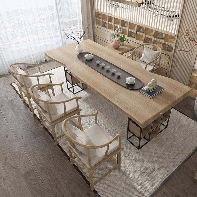 新中式自然边大板实木茶桌家用客厅洽谈泡茶桌办公室茶桌椅组合,鲜花速递/花卉仿真/绿植园艺,割草机/草坪机,淘宝优惠券,粉丝福利购,淘宝优惠卷