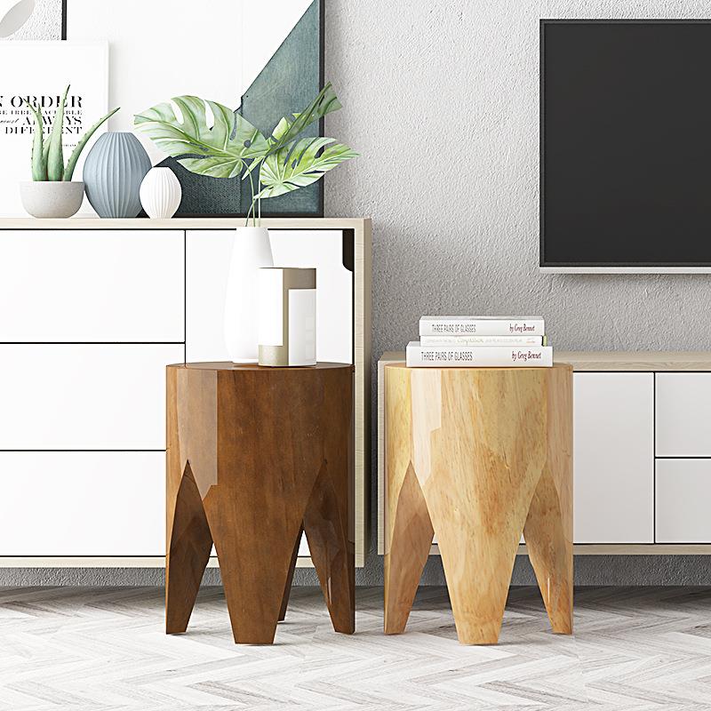 实木墩子原木树墩根雕圆木凳子摆件树桩花架底座茶几凳家用矮凳