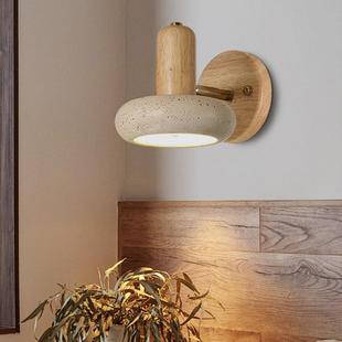 新款 设计卧室壁灯中古风书房墙壁带开关可旋转主卧房间床头阅读灯