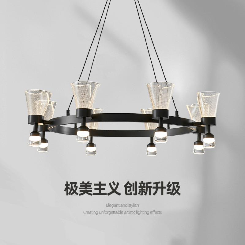 意式极简客厅吊灯2024新款现代简约高级感全光谱设计师大厅餐厅灯