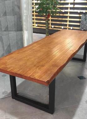 145现回购电脑桌办公桌简约3洽谈桌椅loft会议桌实木次工作台