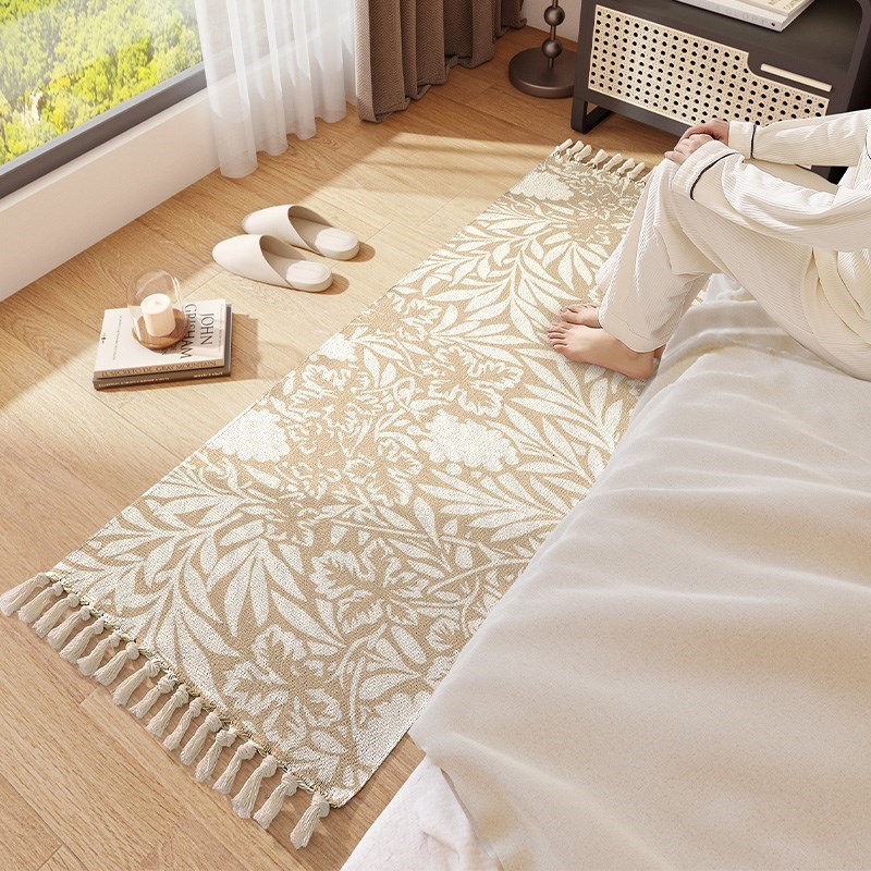 大江床边b地毯家用卧室房间长条加厚亲肤地垫客厅沙发毛毯2024新
