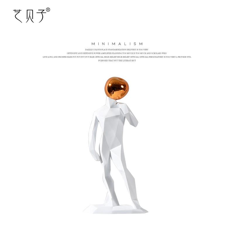 简约轻奢风格创意人物摆件样板间售楼处软装设计师家居装饰品