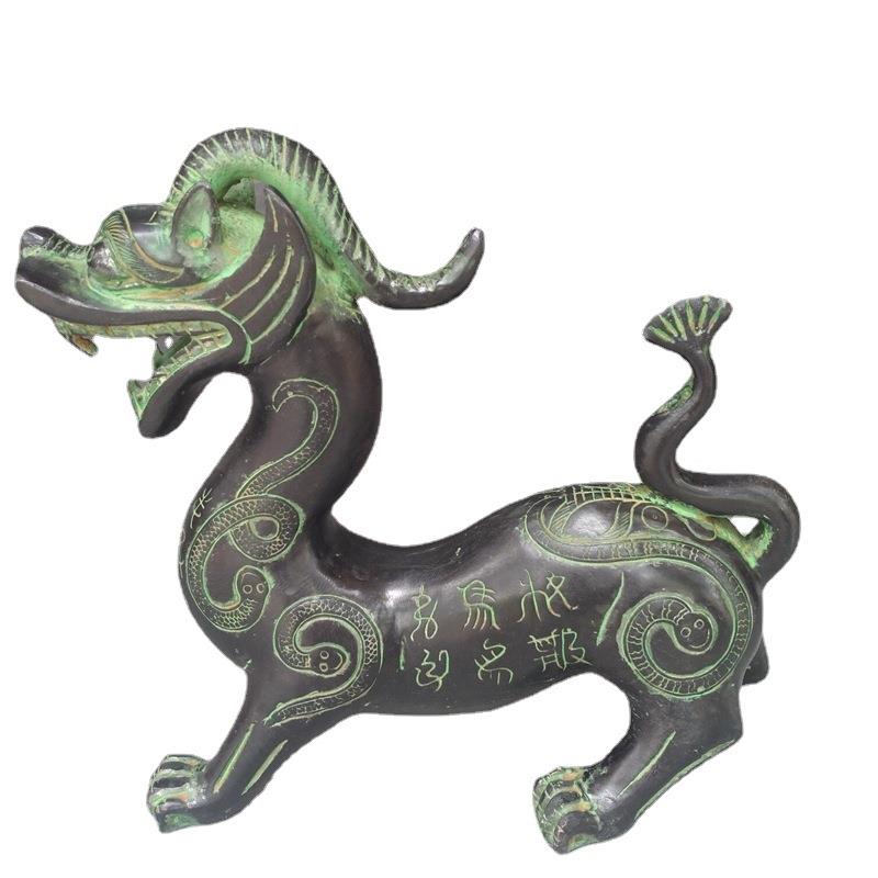 古董古玩回流仿古青铜器家居办公桌装饰做旧电影道具铜貔貅摆件