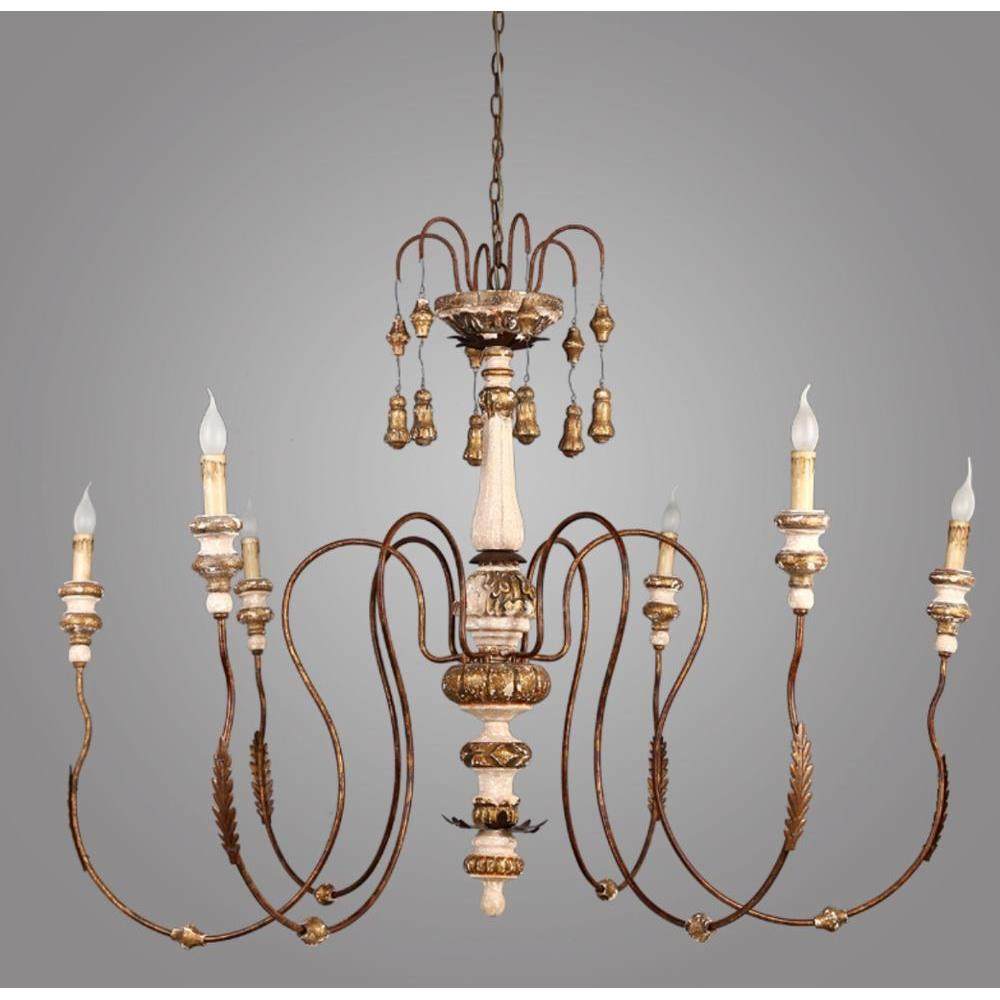 美式乡村复古实木吊灯复式楼别墅餐厅复古简约大气木艺雕刻吊灯