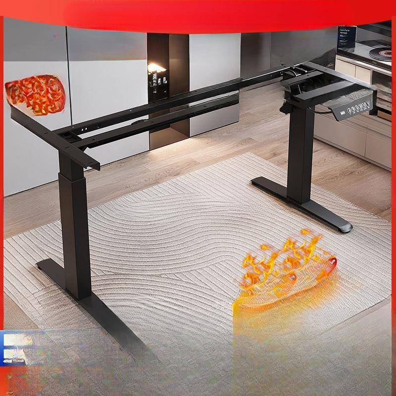 电动升降桌腿双电机双横梁办公电脑桌腿支架脚架升降桌架配件