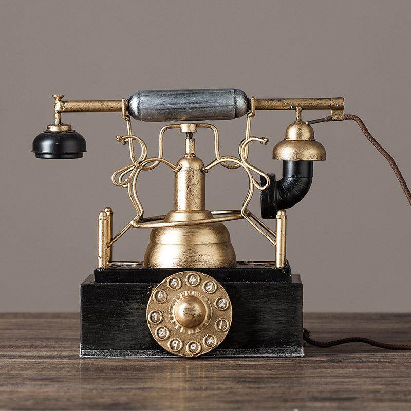 复古老式电话机模型小摆件80年代怀旧物件家居装饰品拍照民国道具