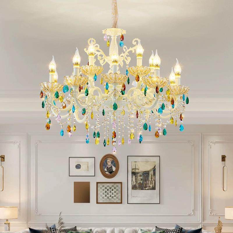 水晶儿童房灯男孩女孩轻奢奶油风卡通主卧房间灯小孩卧室水晶吊灯