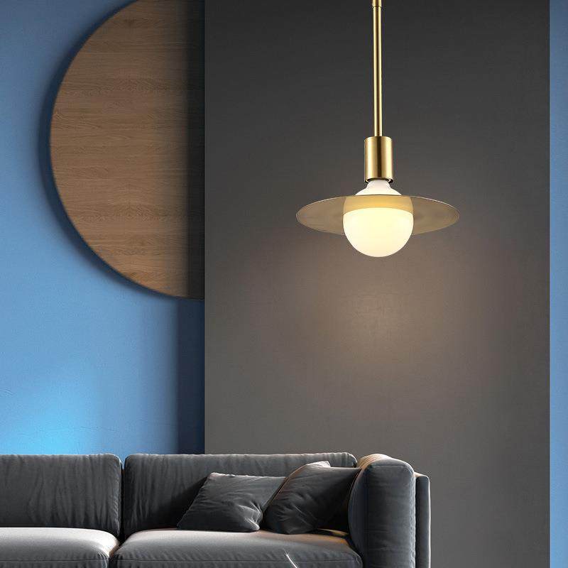 创意单头吧台led小吊灯个性现代简约卧室床头灯北欧玻璃餐厅吊灯