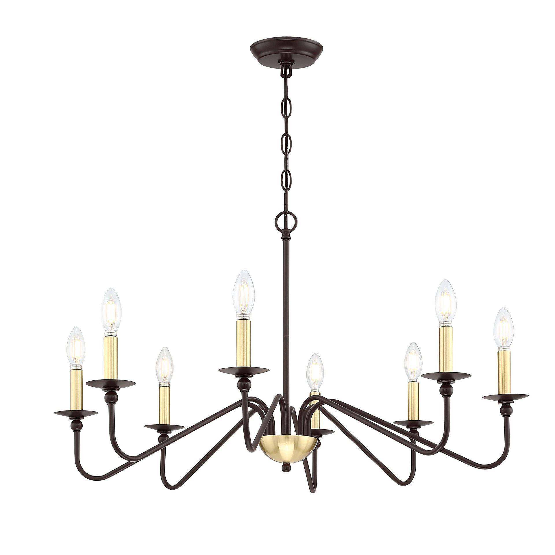 2024新款黑金色美式农舍复古蜡烛吊灯卧室客厅餐厅灯岛LED灯