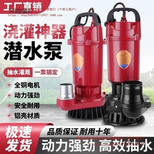 上海人民款 潜水泵小型全铜220v家用高扬程农田灌溉大流量抽麦太保