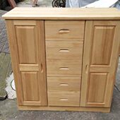 定制五斗柜松木多斗柜多用柜衣柜矮柜原木简约现代上海整装 送货