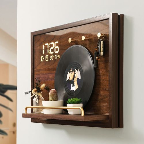 2025新款电表箱装饰画带钟表立体可置物遮挡画配电箱总开关盒挂画