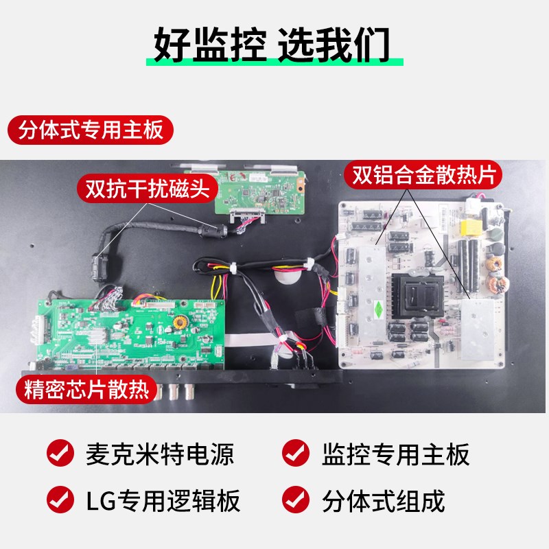 监控专用显示器液晶监视器32寸43/5055/65/19/22寸工业监控显示屏