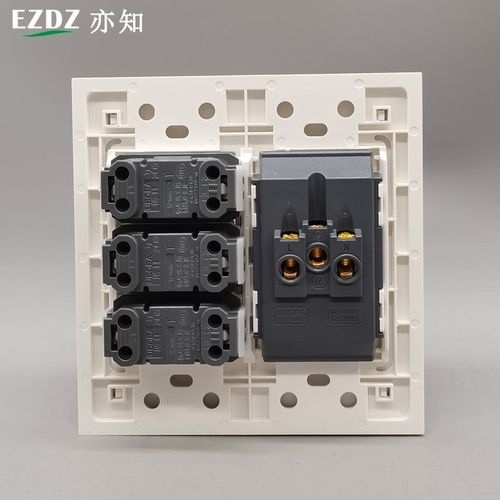 120型大版五孔开关电源插座面板二三插三开关面板10A开关五孔墙壁