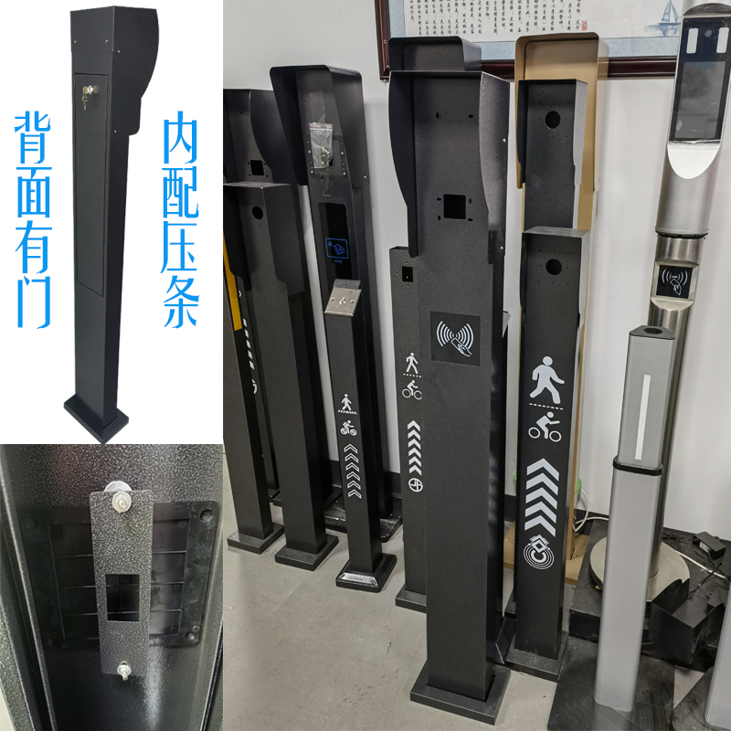 人脸识别门禁刷卡立柱海大防雨罩康华室外对讲支架厂家定制1.5米
