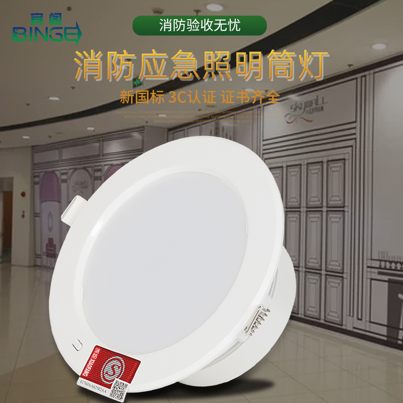 消防应急筒灯停电led照明灯暗装吸顶灯孔灯嵌入式天花应急灯洞灯