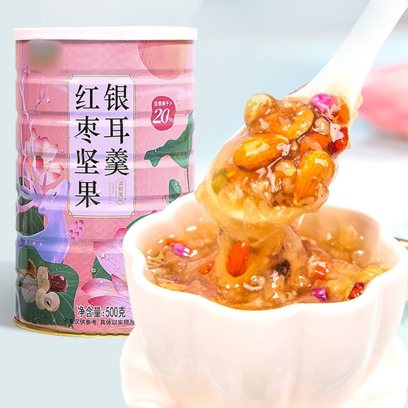 红枣坚果银耳羹500克/即食冲泡懒人速食代餐速溶藕粉