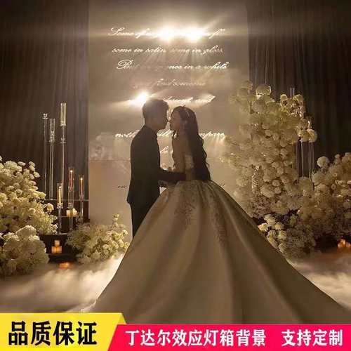 婚庆道具发光月亮灯灯箱布婚礼舞台背景月球摆台日落场景布置铁艺