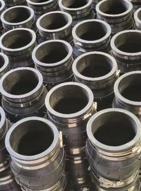 卡箍式橡胶软接头304不锈钢橡胶快速接头管道柔性减震器dn150 100