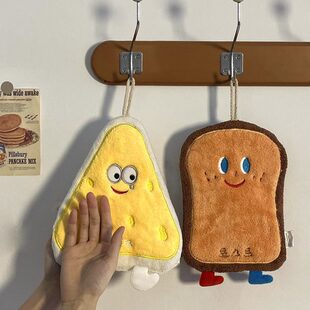 可爱加厚擦手巾挂式高端不发臭超强吸水大厨房卫生间儿童檫手毛巾