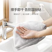 厨房搽加厚日式 手毛巾布手帕洗手间超强吸水擦手巾 擦速干抹手挂式