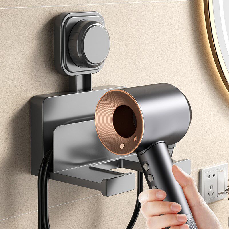 吹风机置物架免打孔卫生间壁挂吸盘电吹H风支架浴室风筒收纳挂架