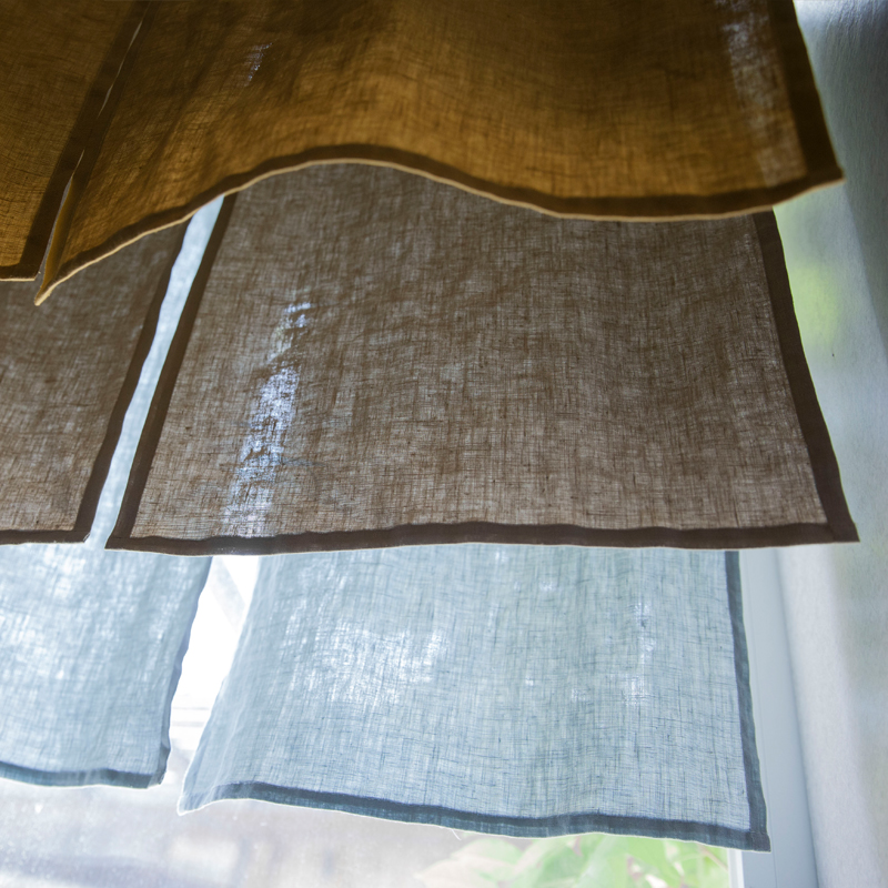 我家的小门帘日式亚麻北欧隔断厨房卧室窗帘家用商用.免打孔装饰