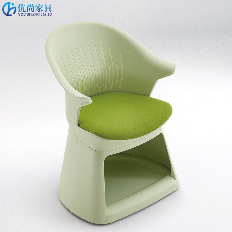 个性时尚学生课桌椅带写字板培训椅接待洽M谈椅办公单人位会议椅