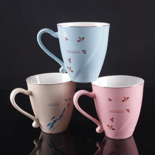 家用陶瓷杯学生炫彩曼斯杯水杯茶杯咖啡杯牛奶卡通杯上班宿舍个人