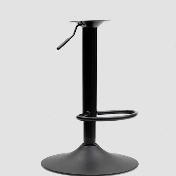 黑色钢制酒吧椅吧台椅酒吧凳转椅子椅脚圆盘脚底盘底座喇叭盘配件