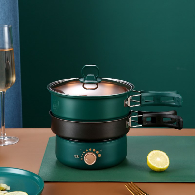 便携式电锅小型折叠多功s能学生宿舍泡面锅旅行出差分体式电煮锅