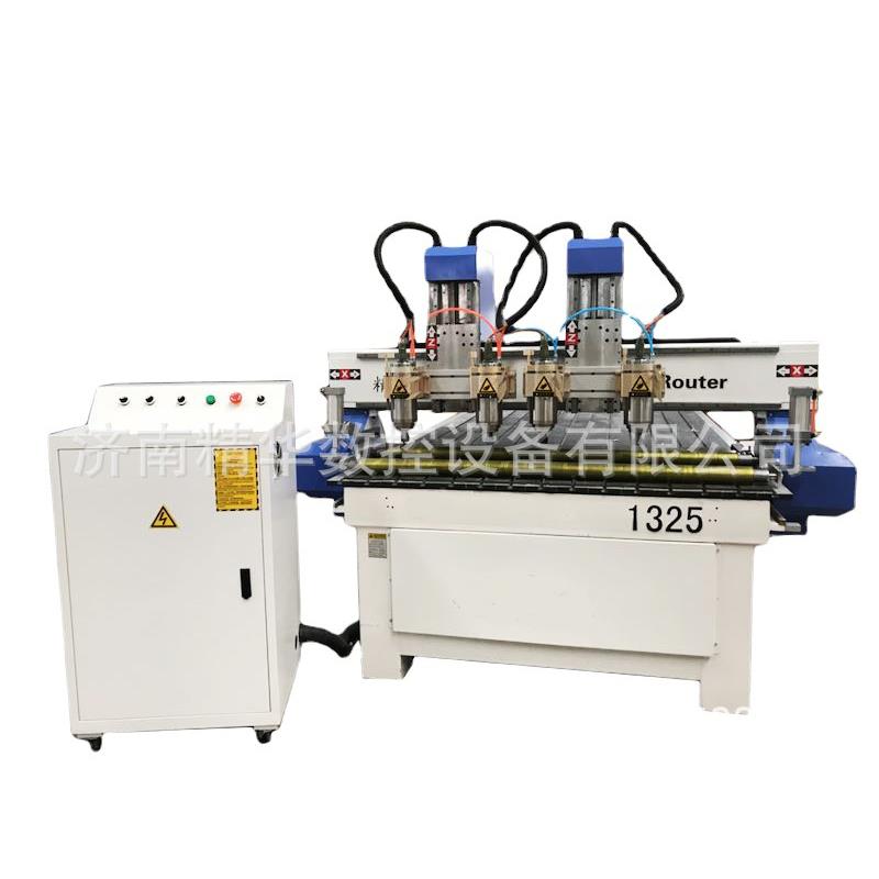 木工雕刻机齿条方轨带压辊1325多头工艺品雕花机二拖四浮雕机