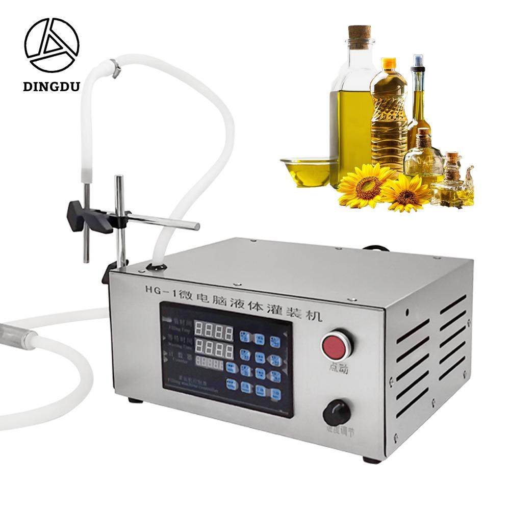 HG-1自动定量色拉油菜籽油花生油分装机牛奶饮料黄酒食用油灌装机
