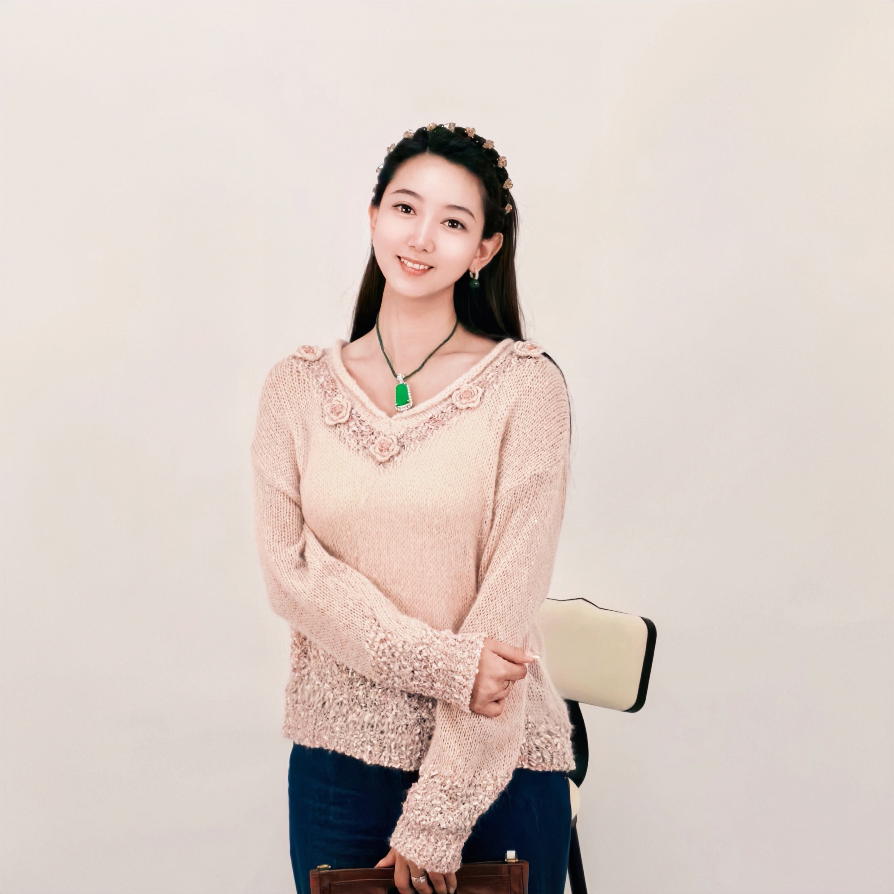 立体花朵毛衣女2025秋冬洋气减龄针织衫慵懒风气质宽松上衣