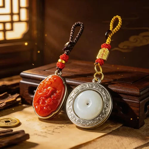 普陀臻品手作仿玉钥匙扣平安扣