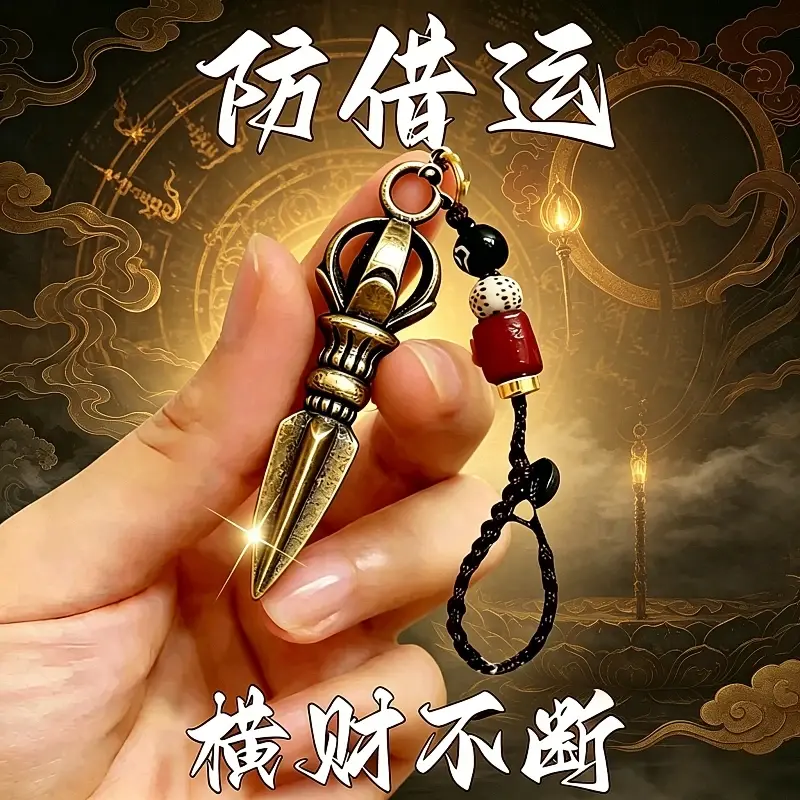 新款仿黄铜小铜器防借运钥挂坠