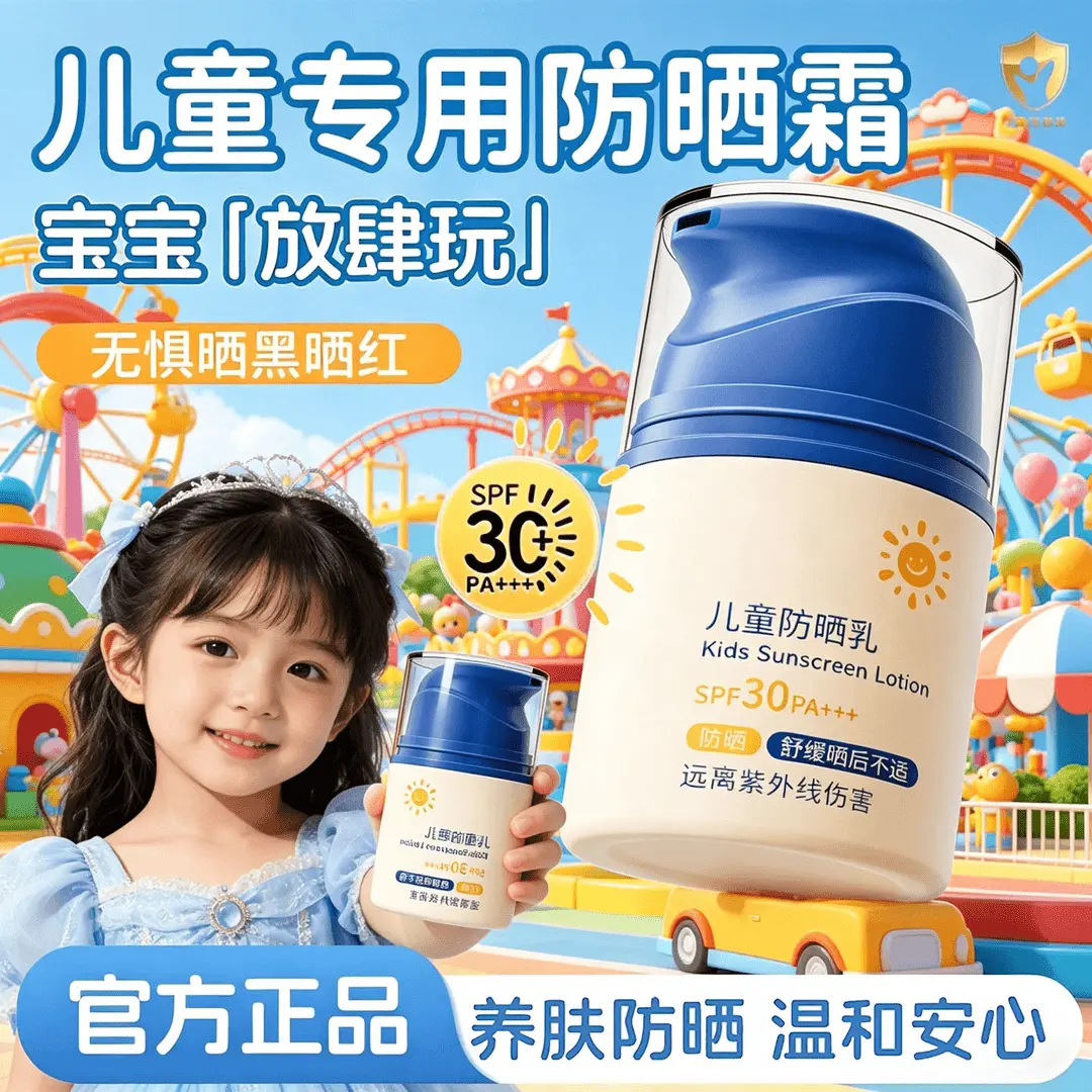夏雨昔儿童防晒乳日常防晒宝宝隔离紫外线婴儿物理乳水感防晒霜