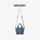 MOUSSY 上班通勤单肩包小众时尚 Cozy Fit牛仔铆钉托特包包女款